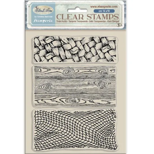 STAMPERIA SILENT SEA SILICONE STAMP 14/18CM - WTK219