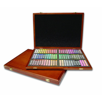 MUNGYO DRY PASTEL SET MPV-72 WOODEN BOX