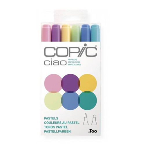 COPIC CIAO КОМПЛЕКТ - 6 ЦВ PASTELS