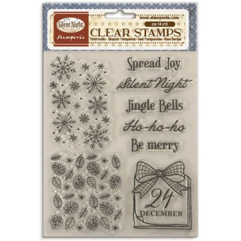 STAMPERIA SILENT NIGHT SILICONE STAMP 14/18CM - WTK244