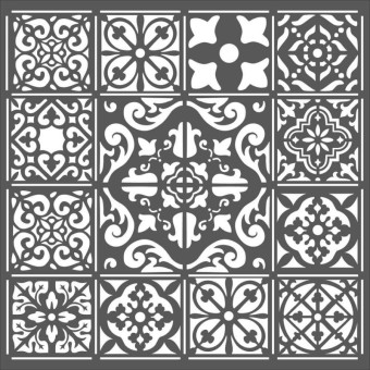 STAMPERIA MEDIA STENCIL - ШАБЛОН 18 Х 18 СМ - KSTDQ25