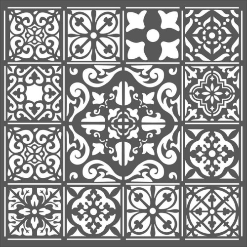 STAMPERIA MEDIA STENCIL - ШАБЛОН 18 Х 18 СМ - KSTDQ25