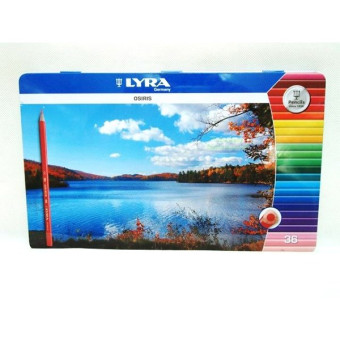 LYRA OSIRIS COLORED PENCILS SET IN METAL BOX 36 COLORS.
