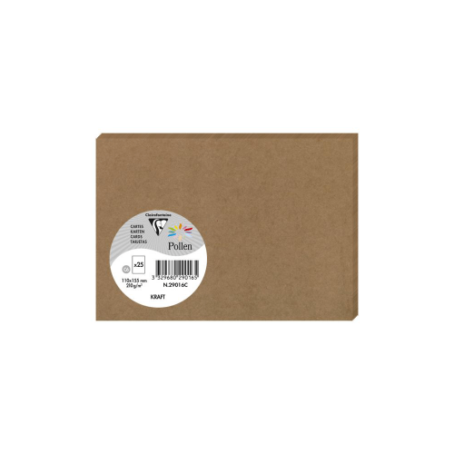CLAIREFONTAINE CARDS 82/128 MM 200 G - KRAFT