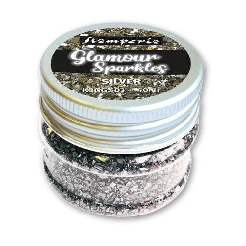 STAMPERIA GLAMOUR SPARKLES 40G - SILVER K3GGS05