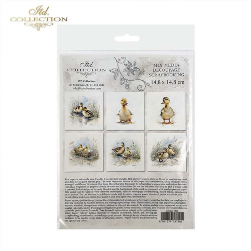 ITD COLLECTION MINI RICE PAPER SET 6PCS 14.8X14.8CM - RSM110