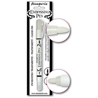STAMPERIA DOUBLE-ENDED EMBOSSING MARKER - TRANSPARENT WKPPC