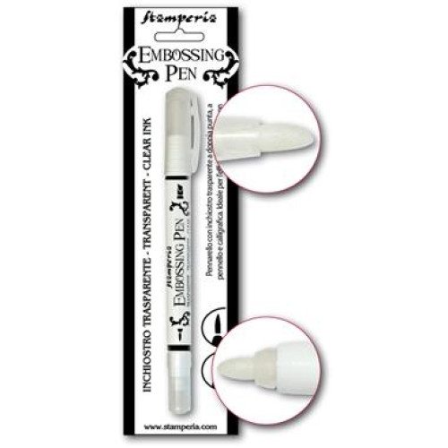 STAMPERIA DOUBLE-ENDED EMBOSSING MARKER - TRANSPARENT WKPPC