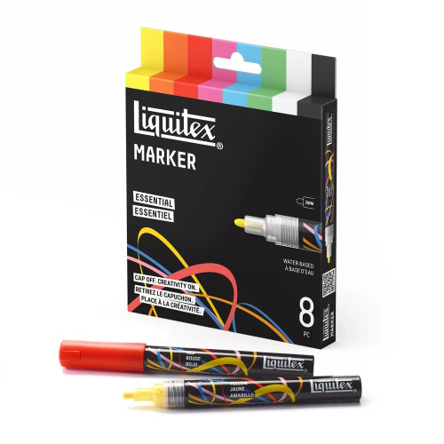 LIQUITEX АКРИЛНИ МАРКЕРИ КОМПЛЕКТ 8X2MM - ESSENTIAL