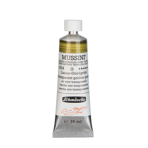 SCHMINCKE OIL PAINT 35 ML MUSSINI TRANSPARENT GOLDEN GREEN