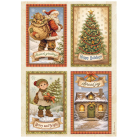 STAMPERIA SILENT NIGHT DECOUPAGE PAPER 6PCS A4 DFSA4XSN