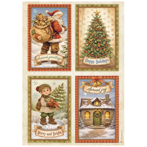 STAMPERIA SILENT NIGHT DECOUPAGE PAPER 6PCS A4 DFSA4XSN