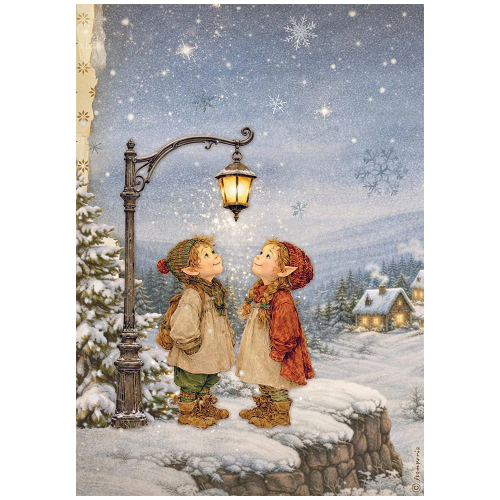 STAMPERIA SILENT NIGHT DECOUPAGE PAPER 6PCS A4 DFSA4XSN