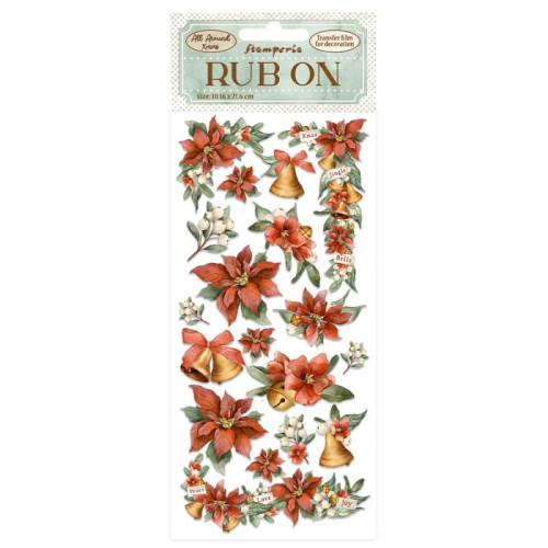 STAMPERIA CHRISTMAS СТИКЕРИ RUB ON 10,16/21,6СМ - DFLRB40