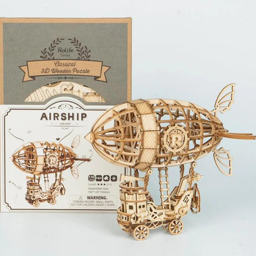 ROBOTIME 3D ДЪРВЕН ПЪЗЕЛ AIRSHIP 176 ЧАСТИ TG407
