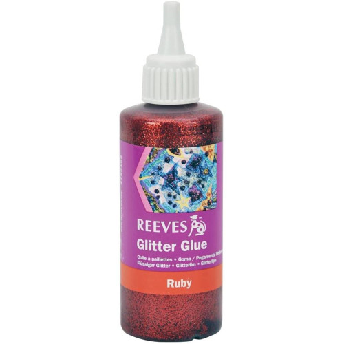 REEVES GLITTER GLUE 100 ML - RUBY 4760102