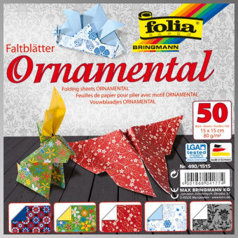 FOLIA ORIGAMI PAPER ORNAMENTS 15/15 CM 80 G 50 SHEETS