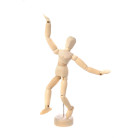 LUKAS WOODEN MOVABLE MALE MANNEQUIN H: 30 CM