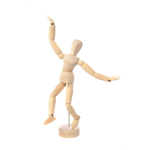 LUKAS WOODEN MOVABLE MALE MANNEQUIN H: 30 CM