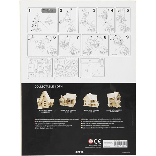 CREATIV 3D WOODEN PUZZLE HOUSE 57874