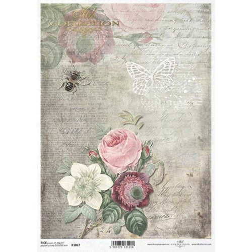 ITD COLLECTION DECOUPAGE RICE PAPER A4 - R1067