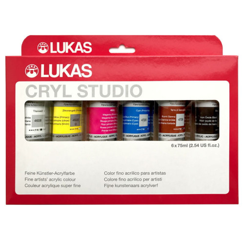 LUKAS ACRYLIC PAINTS STUDIO SET 6 X 75 ML