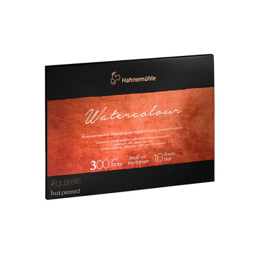 HAHNEMUHLE SKETCHBOOK AQUARELLE HOT PRESSED 300G 24/32CM, 10SHEET