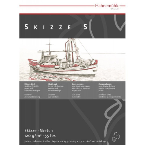 HAHNEMUHLE СКИЦНИК SKIZZE S 120 GSM, 21/29.7 CM, A4, 50 Л