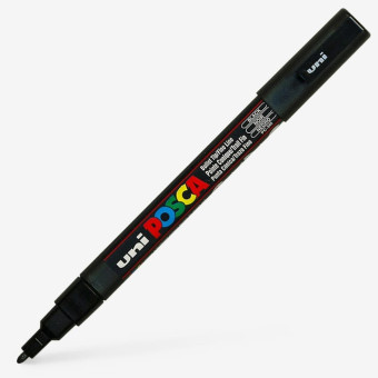 POSCA АКРИЛЕН МАРКЕР PC-3M, 0.9-1.3 MM - BLACK