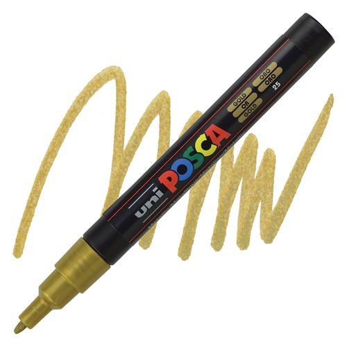 POSCA АКРИЛЕН МАРКЕР PC-3M, 0.9-1.3 MM - GOLD