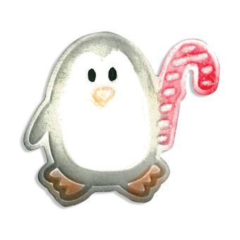 SIZZIX EMBOSSLITS ЩАНЦИ ЗА ИЗРЯЗВАНЕ - PENGUIN W/CANDY CANE