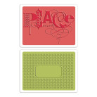 SIZZIX ПАПКИ ЗА РЕЛЕФ - PEACE SET