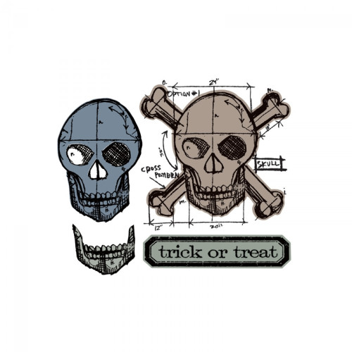 SIZZIX FRAMELITS ЩАНЦИ ЗА ИЗРЯЗВАНЕ - SKULL BLUEPRIN