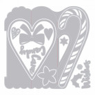 SIZZIX THINLITS DIES FOR CUTTING - CARD, CANDY CANE FOLD