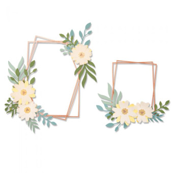 SIZZIX THINLITS ЩАНЦИ ЗА ИЗРЯЗВАНЕ - GEO FLORAL FRAME