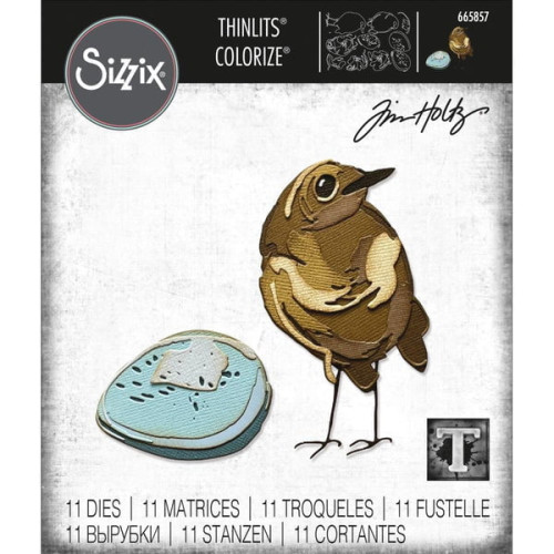 SIZZIX THINLITS ЩАНЦИ ЗА ИЗРЯЗВАНЕ -BIRD & EGG, COLORIZE