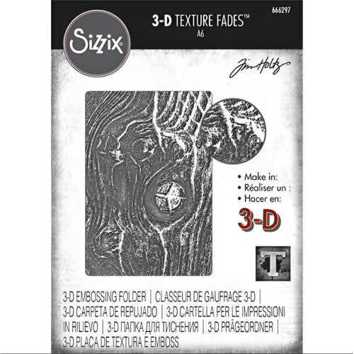 SIZZIX ПАПКИ ЗА РЕЛЕФ 3D - WOODGRAIN