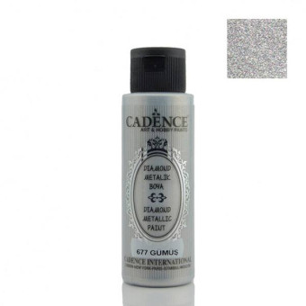 CADENCE АКРИЛНА БОЯ DIAMOND METALLIC 70 МЛ - SILVER 677