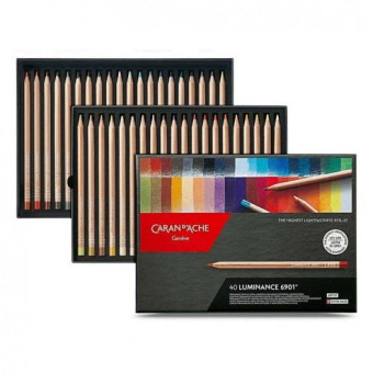 CARAN D'ACHE ЦВЕТНИ МОЛИВИ LUMINANCE КОМПЛЕКТ 40 ЦВ