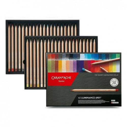 CARAN D'ACHE LUMINANCE COLOR PENCILS SET 40 PCS