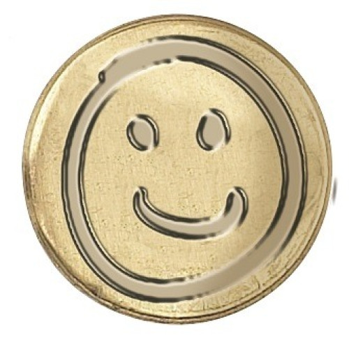 MANUSCRIPT DECORATIVE BRASS SEAL COIN MSH727SML