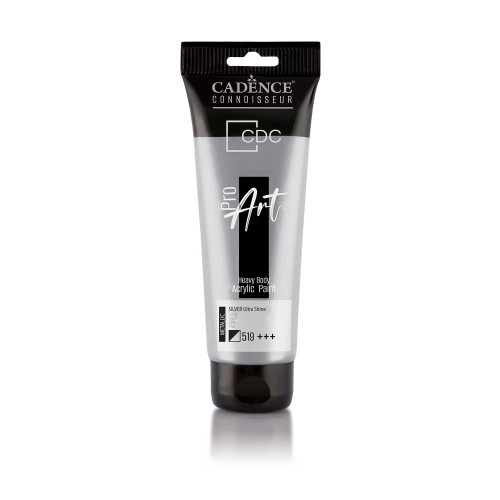 CADENCE АКРИЛНА БОЯ HEAVY BODY PRO ART 120 МЛ. - SILVER 519