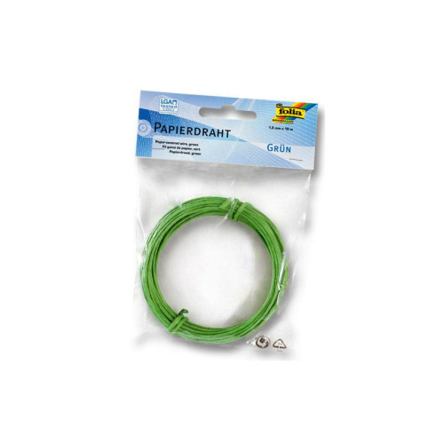 FOLIA PAPER WIRE 1.5 MM X 10 M - GREEN