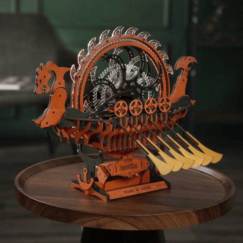 ROBOTIME 3D ДЪРВЕН ПЪЗЕЛ VIKING DRAGON SHIP 229 ЧАСТИ LK802