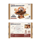 ROBOTIME 3D ДЪРВЕН ПЪЗЕЛ VIKING DRAGON SHIP 229 ЧАСТИ LK802