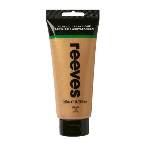 REEVES ACRYLIC PAINT 200 ML - GOLD 8381800