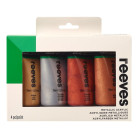 REEVES ACRYLIC PAINT METALLIC 4 COLORS X 75 ML-8394204