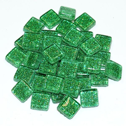 MOSAIKSTEIN МОЗАЙКА 10Х10Х4 ММ 100 ГР. S82-10А-ЗЕЛЕНА ГЛИТЕР