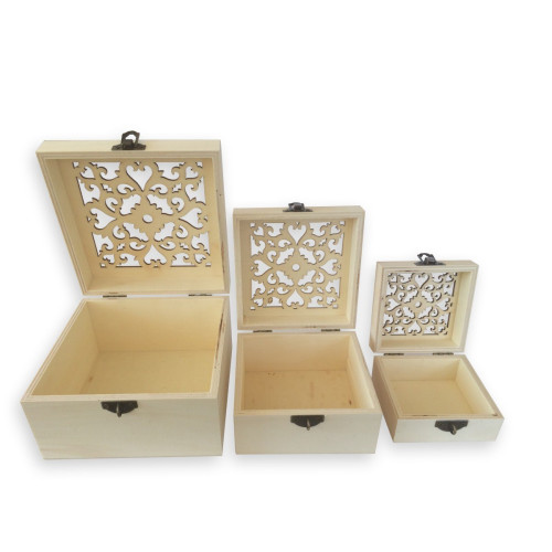 NEWART ДЪРВЕНА КУТИЯ ЗА ДЕКОРАЦИЯ - 15/15/9 - AS-WB-66-1