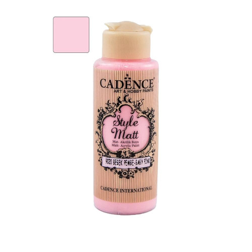 CADENCE АКРИЛНА БОЯ STYLE MATT 120 МЛ. - BABY PINK 9020